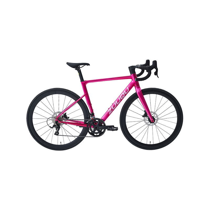 HYB-047 Rose Pink 700C zliatiny Road Bike s pneumatikami 28 ° C